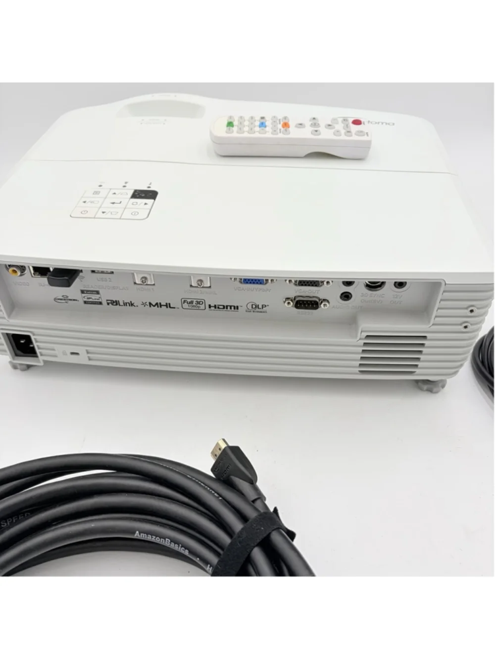 Optoma EH512 DLP Projector 1080p 5000 Lumens HDMI MHL Remote Cables